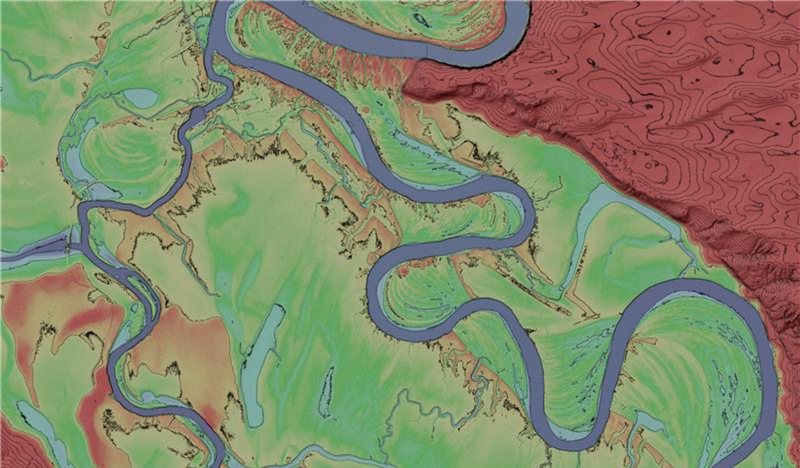 Hydro flattened river lidar