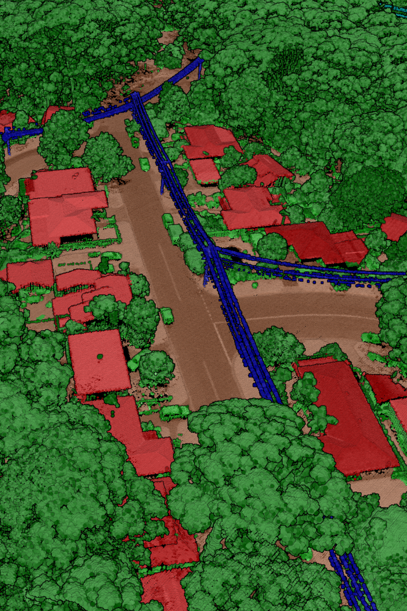 power lines lidar derived